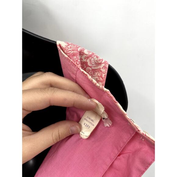 Vintage Toile Pink Cottage Core Pleated Midi Dress - Picture 2 of 7